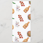 Italienisches Menü "Watercolor Meatball" Menükarte (Rückseite)