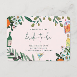 Italienisches Mittelmeer Brautparty gemeinsam Reze Begleitkarte