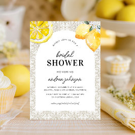 Italienisches Mittelmeer Tile & Lemon Brautparty Einladung