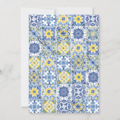 Italienisches Mittelmeer Tile & Lemon Brautparty Einladung (Rückseite)
