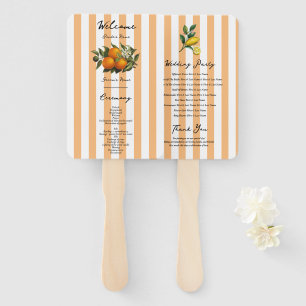 Italienisches Mittelmeer-Zitrus-Orangen-Hochzeitsp Fächer