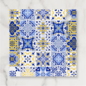 Italienisches Mosaik-Brautparty Geschenkanhänger (Rückseite)