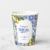 Italienisches Mosaik-Brautparty Pappbecher (Vorderseite)