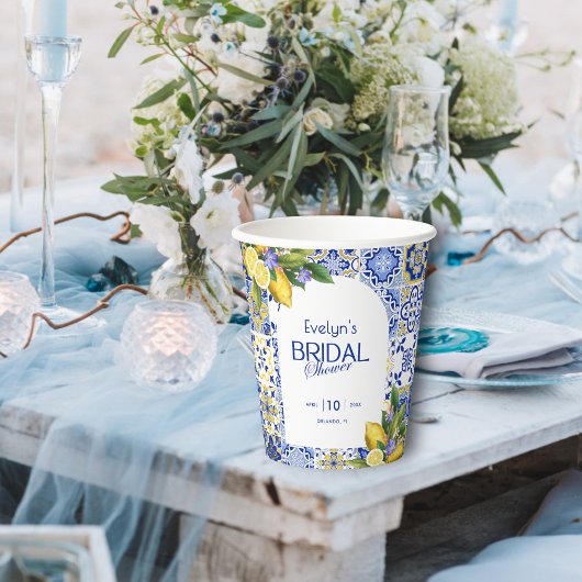 Italienisches Mosaik-Brautparty Pappbecher
