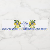 Italienisches Mosaik-Brautparty Wasserflaschenetikett (Einzelnes Label)