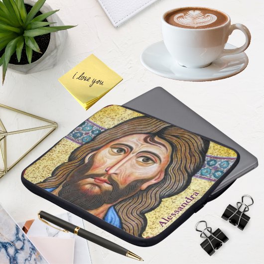 Italienisches Mosaik Jesus Christus Gewohnter Prie Laptopschutzhülle