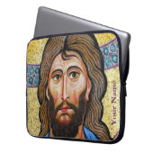 Italienisches Mosaik Jesus Christus Gewohnter Prie Laptopschutzhülle (Vorderseite Links)