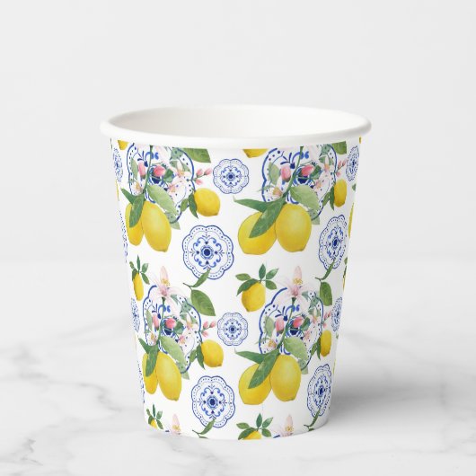 Italienisches Muster für Wasserfarben Pappbecher (Vorderseite)