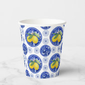 Italienisches Muster für Wasserfarben Pappbecher (Vorderseite)