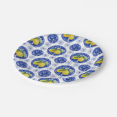 Italienisches Muster für Wasserfarben Pappteller (Schrägansicht)