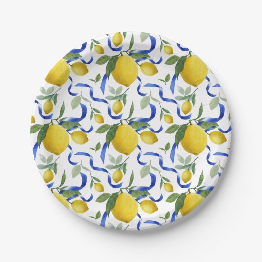 Italienisches Muster für Wasserfarben Pappteller (Vorderseite)