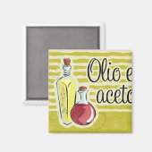 Italienisches Öl & Vinegar Küche Magnet (Vorderseite/Rückseite)