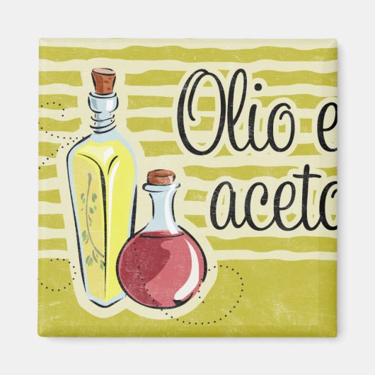Italienisches Öl & Vinegar Küche Magnet (Vorne)