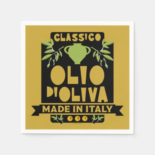 Italienisches Olivenöl Kochen Serviette (Vorderseite)