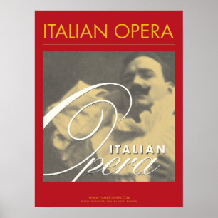 Italienisches Opernplakat Enrico Caruso Poster