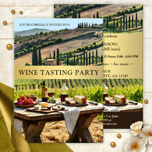 Italienisches Outdoor-Party Weinverkostung Einladung
