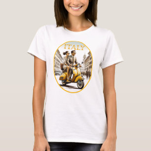 Italienisches Paar auf Roller T-Shirt