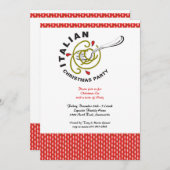 Italienisches Party Abendessen Einladung (Vorne/Hinten)