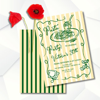 Italienisches Party von Pasta zum Geburtstag Einladung