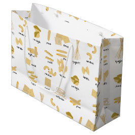 Italienisches Pasta-Gebilde und Namensmuster Große Geschenktüte