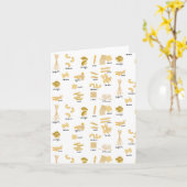 Italienisches Pasta-Gebilde und Namensmuster Karte (Gelbe Blume)