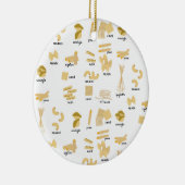 Italienisches Pasta-Gebilde und Namensmuster Keramik Ornament (Rechts)