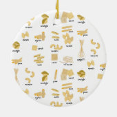 Italienisches Pasta-Gebilde und Namensmuster Keramik Ornament (Hinten)