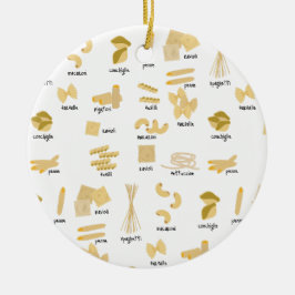 Italienisches Pasta-Gebilde und Namensmuster Keramik Ornament