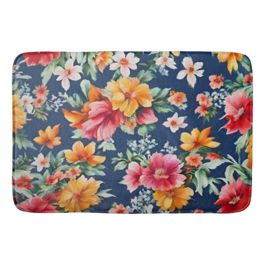 Italienisches Phantastisches Sommerlicht-Blumenmus Badematte (Vorderseite)