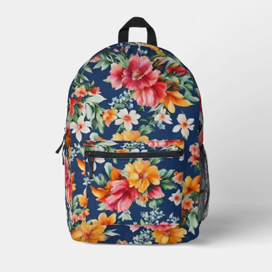 Italienisches Phantastisches Sommerlicht-Blumenmus Bedruckter Rucksack (Vorderseite)