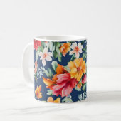 Italienisches Phantastisches Sommerlicht-Blumenmus Kaffeetasse (Vorderseite Links)