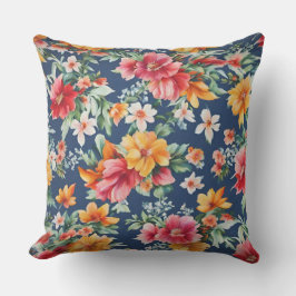 Italienisches Phantastisches Sommerlicht-Blumenmus Kissen