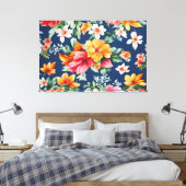 Italienisches Phantastisches Sommerlicht-Blumenmus Leinwanddruck (Insitu (Schlafzimmer))