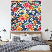 Italienisches Phantastisches Sommerlicht-Blumenmus Leinwanddruck (Insitu (Schlafzimmer))