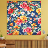 Italienisches Phantastisches Sommerlicht-Blumenmus Leinwanddruck (Insitu (Wohnzimmer))