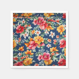 Italienisches Phantastisches Sommerlicht-Blumenmus Serviette