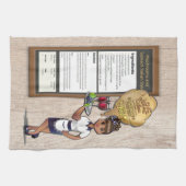 Italienisches Pilz und Spinach Recipe Küchentuch (Horizontal)