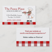 Italienisches Pizza-Geschäft des Restaurant-| Visitenkarte (Vorne/Hinten)
