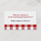 Italienisches Pizza-Geschäft des Restaurant-| Visitenkarte (Rückseite)