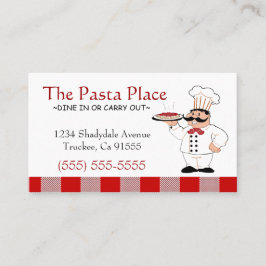 Italienisches Pizza-Geschäft des Restaurant-| Visitenkarte