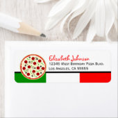 Italienisches Pizza Party Anschrift Labels (Insitu)