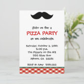 Italienisches Pizza-Party Einladung (Stehend Vorderseite)