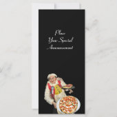 ITALIENISCHES PIZZA-PARTY, PIZZERIA, schwarz, grün (Rückseite)