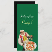 ITALIENISCHES PIZZA-PARTY, PIZZERIA, schwarz, grün (Vorne/Hinten)