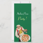 ITALIENISCHES PIZZA-PARTY, PIZZERIA, schwarz, grün (Vorderseite)