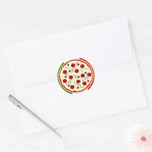 Italienisches Pizza Party Stickers (Umschlag)