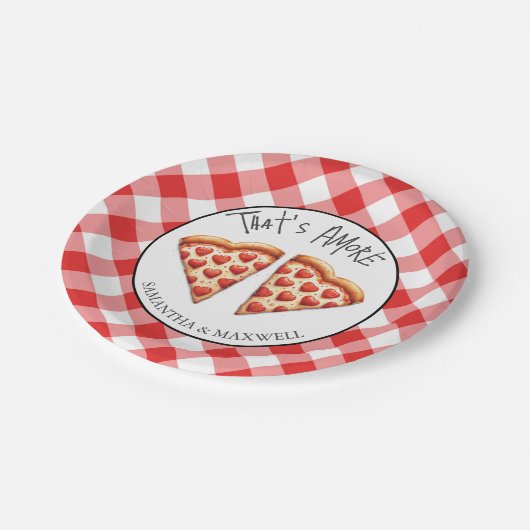 Italienisches Pizza Party Tableware Pappteller (Schrägansicht)