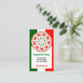 Italienisches Pizza Pepperoni-Geschäft oder Restau Visitenkarte (Stehend Vorderseite)