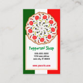 Italienisches Pizza Pepperoni-Geschäft oder Restau Visitenkarte (Vorderseite)