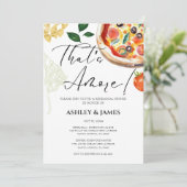 Italienisches Pizza Probe Dinner Lässig Das ist no Einladung (Stehend Vorderseite)